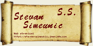 Stevan Simeunić vizit kartica